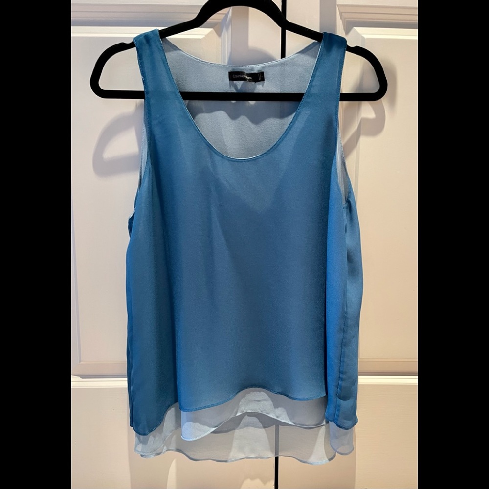 ‼️☀️🎉Calvin Klein Jeans Tank🎉☀️‼️Gorgeous Deep Blue Teal.Size LargeNever Worn